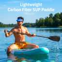 Niphean Carbon SUP Paddle, Adjustable Lightweight Paddle Board Paddles with Rigid Carbon Composite Shaft and Nylon Fiberglass Blade, Floating 3&4-Piece Set for SUP& Kayak