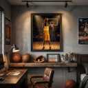 Paint by Numbers for Adults - Sports Series with DIY Name Feature - Realistic Athlete Action Back View - Football, Baseball, Basketball & Hockey Player - Unique Gift for Men - 16"x20" (Basketball)