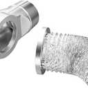 DV-90 Magnetic Dryer Vent Connector Kit - Airtight Quick-Installation for Tight Spaces, Easy lint Cleaning, Strong Magnet Self-Alignment Design with 2.6ft 6" Duct & two Clamps