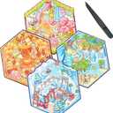 4 Themes DIY Large Sticker Scene Book Four Seasons Scenery DIY 30 House Stickers Set