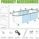 SnugNiture Galvanized Raised Garden Bed Outdoor, 2 Pcs 4x2x1ft Oval Metal Planter Box for Planting Plants Vegetables, Brown