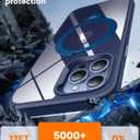 360 Rotatable Magnetic Stand for iPhone 14 pro Case Compatible with Mag-Safe 16FT Military Drop Protection, Anti-Scratch/Fingerprint Shockproof iPhone 14 pro Phone Case(Clear-Blue)