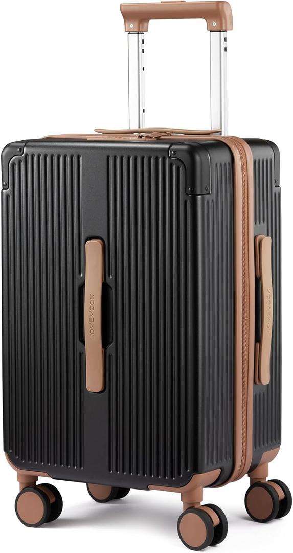 LOVEVOOK Carry On Luggage 22x14x9 Airline Approved, 20 Inch Hard Shell Suitcases with Spinner Wheels, PC Hardside Small Carry On Suitcase with TSA Lock for Women Men Travel