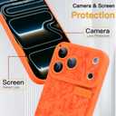 SOKAD for iPhone 17 Pro Case with Wrist Strap Stand, Orange Sage Flower