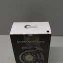 CHEREEKI Loud Alarm Clock for Heavy Sleepers Adults, Silent Non Ticking Analog Clock with Backlight, Luminous Dial, Battery Operated Alarm Clock for Bedroom, Included Battery, Black