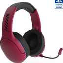 PDP AIRLITE Pro Wireless Stereo Gaming Headset, Officially Licensed by Sony PlayStation 5, PS5/PS4/PS3/PC, Lightweight Durable 40 Foot Connection, Noise-canceling Flip-to-Mute Mic, Cosmic Red