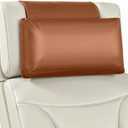 Leather Recliner Pillow, Adjustable Neck & Head Support Pillow, Pu Leather Non-Slip Headrest for Pain Relief & Relaxation, Ideal for Recliner Chair, Couch, Office Chair, Sofa