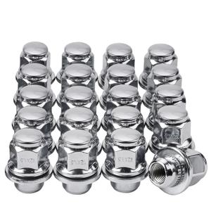 M12x1.5 Lug Nut, 12x1.5mm Chrome Closed End Mag Style Wheel Lug Nuts 13/16" 21mm Hex Compatible with Toyota Lexus Vehicle IS300 GS450h HS250h Camry Corolla Highlander Tacoma Replace# 611-211 (20PCS) (Silver)