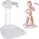 Baby Shower Stand, Adjustable Anti-Slip Baby Shower Standing Support, Ideal Gift for Infants 8-36 Months (Grey)