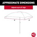 Taylor Made Anchorshade III Boat Shade, Sand, 6' x 6', Adjustable Aluminum Pole to 8 Feet, UV-Treated Fade-Resistant Nylon, Market-Style Top, Carrying Case, Fits Most Boats and Benches – 22048