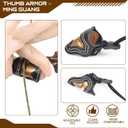 TY Archery Soft Leather & Brass Thumb Ring Archery Finger Protector for Mongolian Reurve Bow Finger Guard for Traditional Bow Shooting