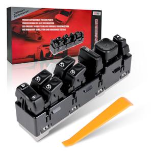 15883319 Driver Side Power Master Window Switch & Panel with Mirror Control Compatible with Chevy GMC Hummer Avalanche Silverado Suburban Tahoe Sierra Yukon Escalade H2 Replace# 920-022