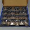 Ansible 24 Pcs Chair Leg Floor Protectors Square, Silicone Felt Furniture Leg Pads Caps Covers for Hardwood Floors (Fit:1-1/2" to 1-7/8") (Clear)