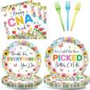 96PCS Happy CNA Week Party Decorations Nurse Week Plates and Napkins Thanks for Everything You Do Nursing Assistant Tableware Dinnerware Set for Doctors Day Medical School Grad Party Decor Supplies