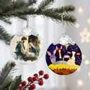 Nativity Ornament | Nativity Scene | Christmas Ornament | Christmas Decoration | Holiday Decor | Religious Gifts | Christian Gifts | Gift Exchange | Gift Idea - Pattern C