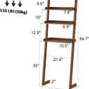 Over The Toilet Storage Shelf Wood, 3-Tier Above Toilet Organizer Rack, Freestanding Above Toilet Shelf for Bathroom, Laundry, Space Saver, Walnut Color., 10.5"D x 23.4"W x 64.7"H inches