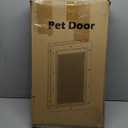 3-Flap Dog Door, Medium Doggy Doggie Door for Wall, Never Rust Plastic Wall Dog Door, Telescoping Tunnel, 2 Magnetic Flaps, Insulation Flap, Closing Panel, Pet Door for Pets Up to 45 Pounds