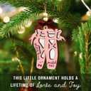 Ballerina Christmas Ornament 2025 - Wooden Pointe Shoe Ornaments for Tree - Ballet Slipper Gifts for Teen Girls, Women, Ballet Dancer Gifts for Dance Teachers, Instructors, Students