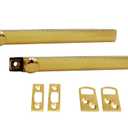 QCAA Heavy Duty Solid Brass Concealed Surface Bolt, 6", Polish Brass, 2 Pack, Made in Taiwan