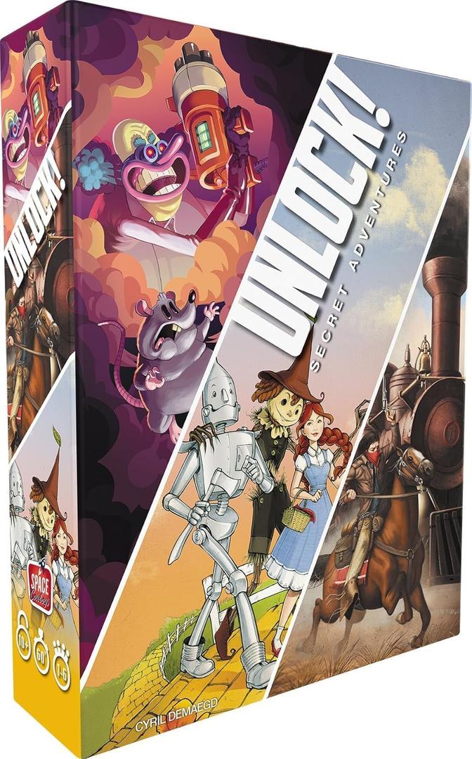 UNLOCK! Secret Adventures Card Game - Escape Room-Inspired Cooperative Adventure, Fun Family Game for Kids and Adults, Ages 10+, 1-6 Players, 1 Hour Playtime, Made by Space Cowboys
