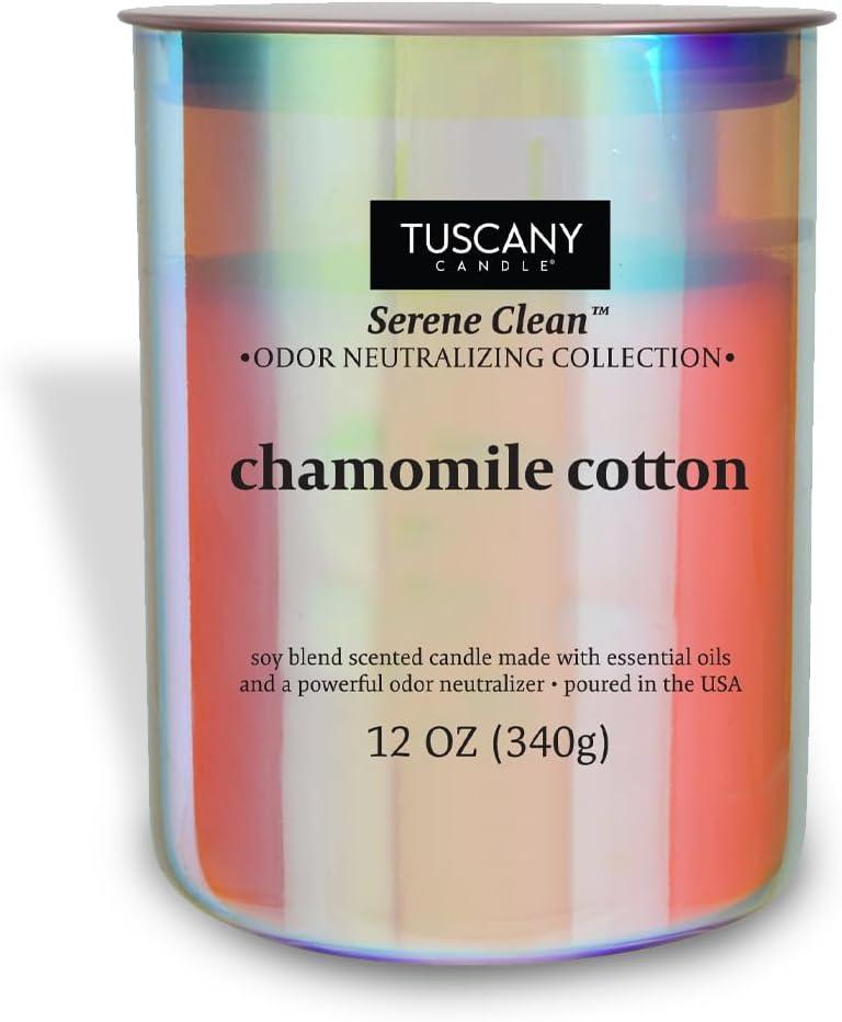 Tuscany Candle Chamomile Cotton Scented Air Freshening Candle, 12 oz