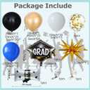 Graduation Balloon Arch Kit 139Pcs Blue and Gold Balloon Garland Royal Blue White Metallic Gold Confetti Balloons for Class of 2026 Congrats Grad Celebrations Birthday Supplies