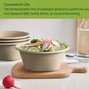 50 x Homestockplus 48 Oz Disposable Bowls - Heavy Duty and Compostable Bowl - Made from Sugarcane and Bamboo Fibers, Microwave Safe - Large Paper Bowl for Soup, Salad, Ramen, Popcorn, etc. [50/ Pack]