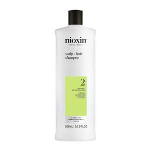 Nioxin System 2 Scalp + Hair Thickening Shampoo for Natural Hair with Progressed Thinning | Cleanse & Boost Hair Density with Niacinamide & Biotin, 500ml