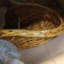 Remerry Wicker Gathering Basket with Handle Flower Picking Basket Handwoven Wicker Garden Trug for Picnic Countryside Gathering Vegetables Harvesting Storage(18.5 x 10 x 9 Inch, Light Brown)
