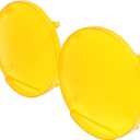 Auxbeam 9 inch Amber Light Covers, 2PCS Round Off Road Protective Covers PC Lens, Plastic Yellow Fog Driving Offroad Lights Bumper LED Pods Light Bar