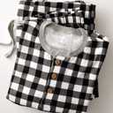 HonestBaby Family Matching Holiday Pajamas 100% Organic Cotton for Men, Women, Kids, Toddlers, Baby Boys, Girls, Unisex, Pets (Painted Buffalo Check Print)