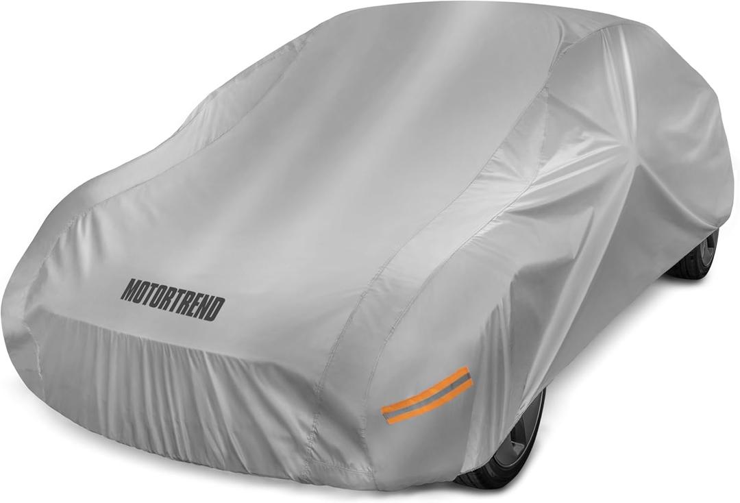 Motor Trend SafeKeeper Heavy Duty Car Cover Waterproof All Weather, Multi-Layered Truck SUV Car Cover for Snow Rain Sun UV Protection, Full Exterior Car Covers for Automobiles (Fits up to 170" Length)