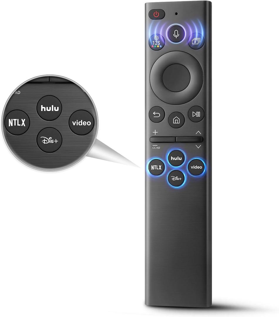 Voice Remote for Samsung-TV-Remote Replacement, Universal for 2019-2024 Samsung Smart TV Remote Control with Voice Control.No Solarcell