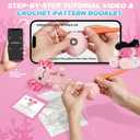 MOREJMTT Crochet Kit for Beginners, Learn to Crochet, Include Easy Knitting Soft Yarn, Step-by-Step Video Tutorial, Hook, Holiday Birthday Gift for Adults (Happy Axolotl)