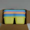 4 Pcs Snack Box Containers Set, Reusable 4 Compartment Lunchable Container with 2Pcs Sauce Containers, Stackable BPA-Free Bento Box for School, Work, Travel (4 Color)