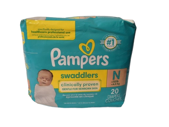 Pampers Swaddlers Diapers, Newborn (Up to 10 lbs.), 20 Count