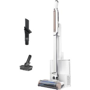 Shark WS642AE WANDVAC System, Ultra-Lightweight Powerful Cordless Stick Vacuum with HEPA Self-Empty Charging Base, Anti-Allergen Complete Seal, PowerFins, Self-Cleaning Brushroll & Pet Tool, White