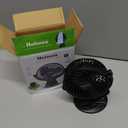 Holmes 4 On-The-Go Personal Fan with Clip 3 Speeds, 360 Rotation, Rechargeable Battery, USB-C Charging, Compact, Black with Purple Blades, Ideal for Desks & Personal Spaces