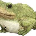 Bits and Pieces - Frog Motion Sensor and Detector Statue - Animal Gardening Gifts - Weather Resistant Garden Decoration Sculpture - 4" x 8"