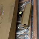 Babelio Metal Auto Close Baby Gate PressGuard P7, 29"-55" Wide Extra Wide Pet Gate for The House and Doorways, Pressure Mounted Walk Thru Child Gate with Door, Brown Wood Pattern