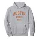 Austin Texas TX Vintage Athletic Sports Design Pullover Hoodie XL