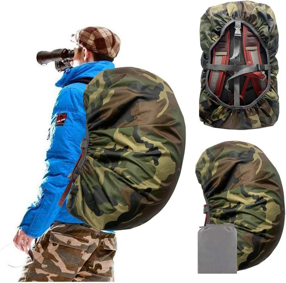 Joy Walker Waterproof Backpack Rain Cover for (15-90L), Upgraded Anti-slip Cross Buckle Straps, Triple Strengthened Layers for Hiking Camping Traveling (Camouflage, XXL (for 70-90L backpack))