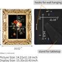 11X14 Vintage Picture Frame, Antique Champagne Gold Ornate Baroque Frame with Real Glass, 11 X 14 Photo Frame for Tabletop Wall Hanging Display
