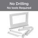 Top Shelf TSB-2438 Universal Heavy Duty Window Air Conditioner AC Support Bracket -Holds Up to 225 lbs., No Drilling or Tools Required, White