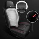 AOMSAZTO Front Seat Covers Custom Fit for Chevy Chevrolet Silverado GMC Sierra 2007-2025 2026 1500/2500/3500HD Trail Boss Z71 Crew Double Extended Cab Seat Covers Leather Waterproof (2 PCS, Redline)