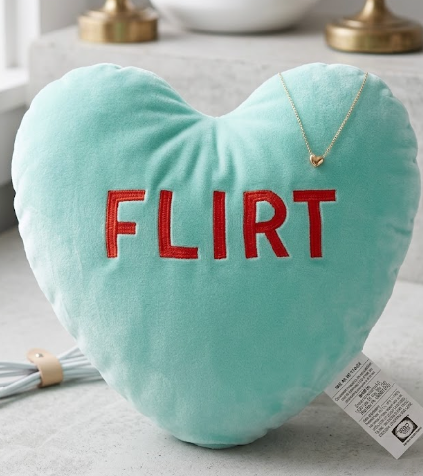 SWEETHEARTS "FLIRT" DECORATIVE THROW PILLOW