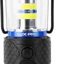 LUXPRO Rechargeable Dual-Power 1100 Lumen LED Lantern for Up to 150 Hours of Use - Camping Lantern with Built-in Power Bank - Dimmable LED Light with IPX4 Water-Resistant Rating