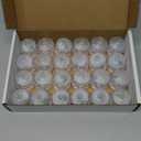 24 Pack Flameless Tea Lights Battery Operated, Crystal LED Tealight, Votive Fake Candles for Valentines Wedding Decorations