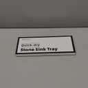 Instant Dry Sink Caddy Kitchen Sink Organizer, Quick Drying Diatomaceous Earth Stone Sink Tray Sponge Holder Soap Dish, Bathroom Countertop Vanity Dispenser Toothbrush Bottle, White, 10" x 4"