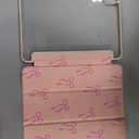 Jarviwiin Case for iPad Air 11 Inch M3/M2 2025/2024, iPad Air 5th/4th Generation 10.9" 2022/2020, TriFold Folio Auto Wake/Sleep Cover with Clear Back/Pencil Holder for Air 5 4 (Bow Pink)